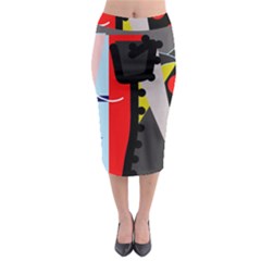 Looking Forwerd Midi Pencil Skirt by Valentinaart