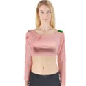 Peaches Long Sleeve Crop Top View1