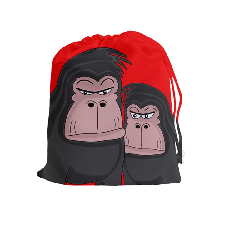 Gorillas Drawstring Pouches (Extra Large)