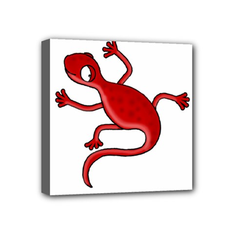 Red lizard Mini Canvas 4  x 4 