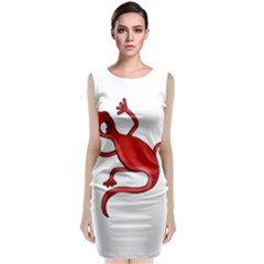 Red lizard Classic Sleeveless Midi Dress