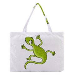 Green Lizard Medium Tote Bag by Valentinaart