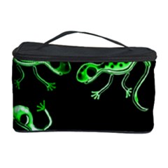 Green Lizards Cosmetic Storage Case by Valentinaart