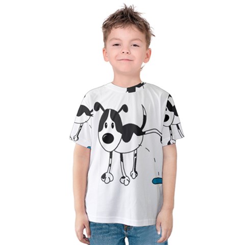 My Cute Dog Kids  Cotton Tee by Valentinaart