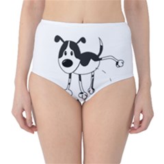 My Cute Dog High-waist Bikini Bottoms by Valentinaart