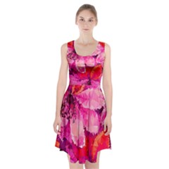 Geometric Magenta Garden Racerback Midi Dress by DanaeStudio