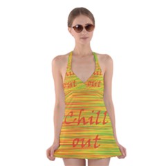 Chill Out Halter Swimsuit Dress by Valentinaart