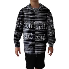Black An White  chill Out  Hooded Wind Breaker (kids) by Valentinaart