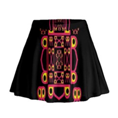 Alphabet Shirt Mini Flare Skirt