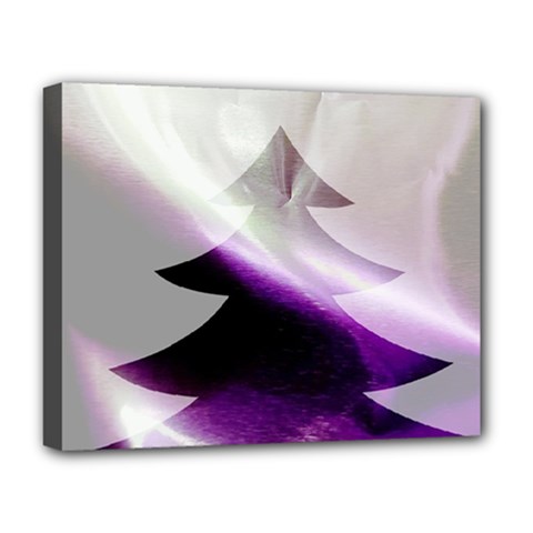 Purple Christmas Tree Deluxe Canvas 20  X 16   by yoursparklingshop