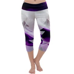 Purple Christmas Tree Capri Yoga Leggings by yoursparklingshop