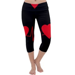 Hart Bit Capri Yoga Leggings by Valentinaart