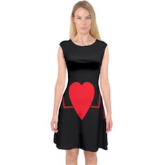 Hart Bit Capsleeve Midi Dress by Valentinaart