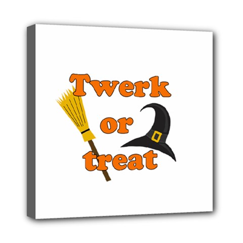 Twerk Or Treat - Funny Halloween Design Mini Canvas 8  X 8  by Valentinaart