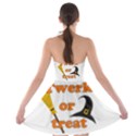 Twerk or treat - Funny Halloween design Strapless Bra Top Dress View2