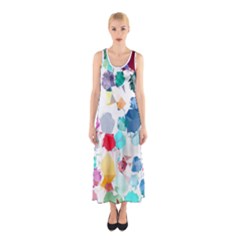 Colorful Diamonds Dream Sleeveless Maxi Dress by DanaeStudio