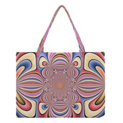 Pastel Shades Ornamental Flower Medium Tote Bag by designworld65
