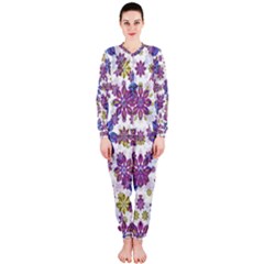 Stylized Floral Ornate Onepiece Jumpsuit (ladies)  by dflcprintsclothing