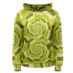 Crazy Dart Green Gold Spiral Women s Pullover Hoodie by designworld65