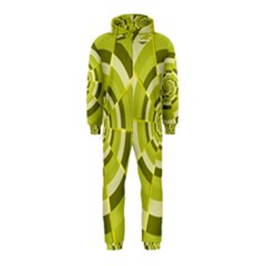 Crazy Dart Green Gold Spiral Hooded Jumpsuit (kids) by designworld65