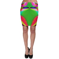 Colorful Abstract Butterfly With Flower  Bodycon Skirt by designworld65