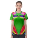 Colorful Abstract Butterfly With Flower  Women s Sport Mesh Tee View1