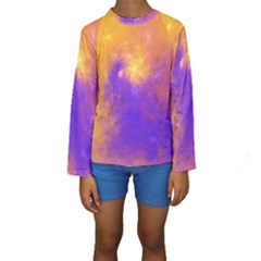 Colorful Universe Kids  Long Sleeve Swimwear by designworld65