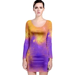 Colorful Universe Long Sleeve Bodycon Dress by designworld65