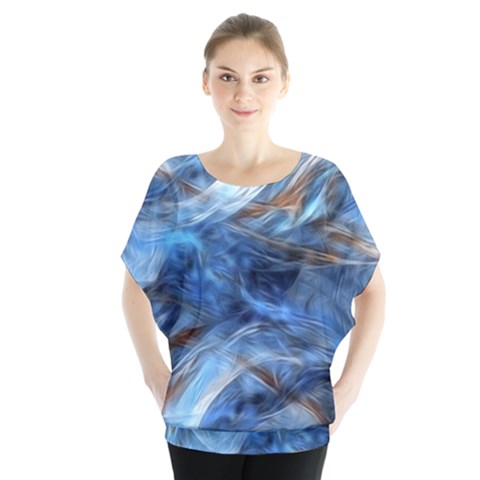 Blue Colorful Abstract Design  Blouse by designworld65