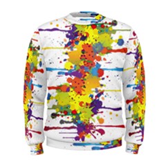 Crazy Multicolored Double Running Splashes Men s Sweatshirt