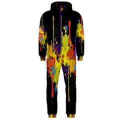 Crazy Multicolored Double Running Splashes Horizon Hooded Jumpsuit (men)  by EDDArt