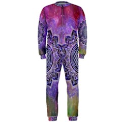 Flower Of Life Indian Ornaments Mandala Universe Onepiece Jumpsuit (men)  by EDDArt