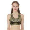 BROWN REPTILE Sports Bra with Border View1