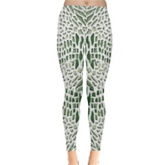 Green Snake Texture Leggings  by LetsDanceHaveFun