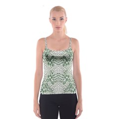 Green Snake Texture Spaghetti Strap Top