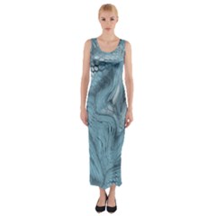 Frost Dragon Fitted Maxi Dress by LetsDanceHaveFun