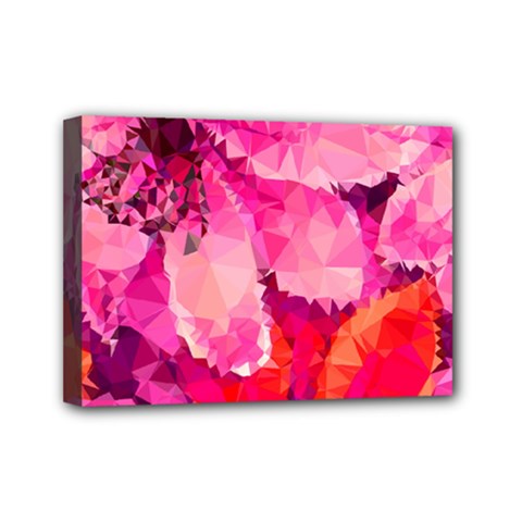 Geometric Magenta Garden Mini Canvas 7  X 5  by DanaeStudio