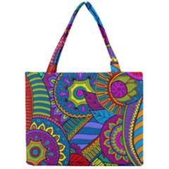 Pop Art Paisley Flowers Ornaments Multicolored Mini Tote Bag