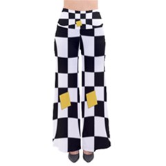 Dropout Yellow Black And White Distorted Check Pants by designworld65