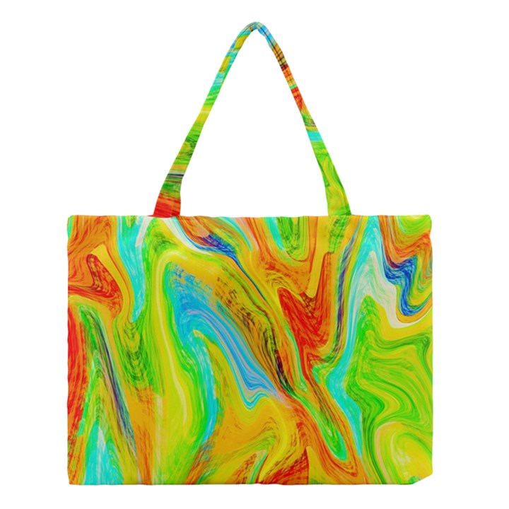 Happy Multicolor Painting Medium Tote Bag