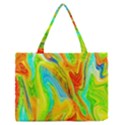 Happy Multicolor Painting Medium Zipper Tote Bag View1