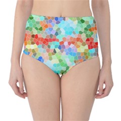 Colorful Mosaic  High-waist Bikini Bottoms by designworld65