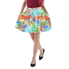 Colorful Mosaic  A-line Pocket Skirt by designworld65