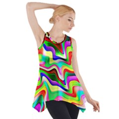 Irritation Colorful Dream Side Drop Tank Tunic by designworld65