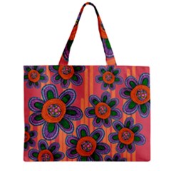 Colorful Floral Dream Zipper Mini Tote Bag by DanaeStudio