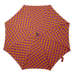 Vibrant Retro Diamond Pattern Hook Handle Umbrellas (medium) by DanaeStudio