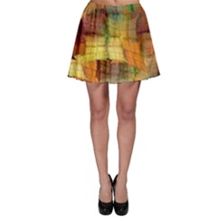 Indian Summer Funny Check Skater Skirt by designworld65