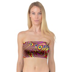 Abstract Shimmering Multicolor Swirly Bandeau Top by designworld65