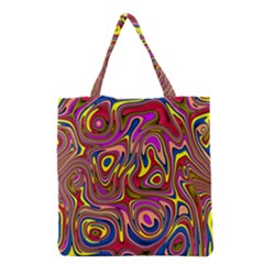 Abstract Shimmering Multicolor Swirly Grocery Tote Bag