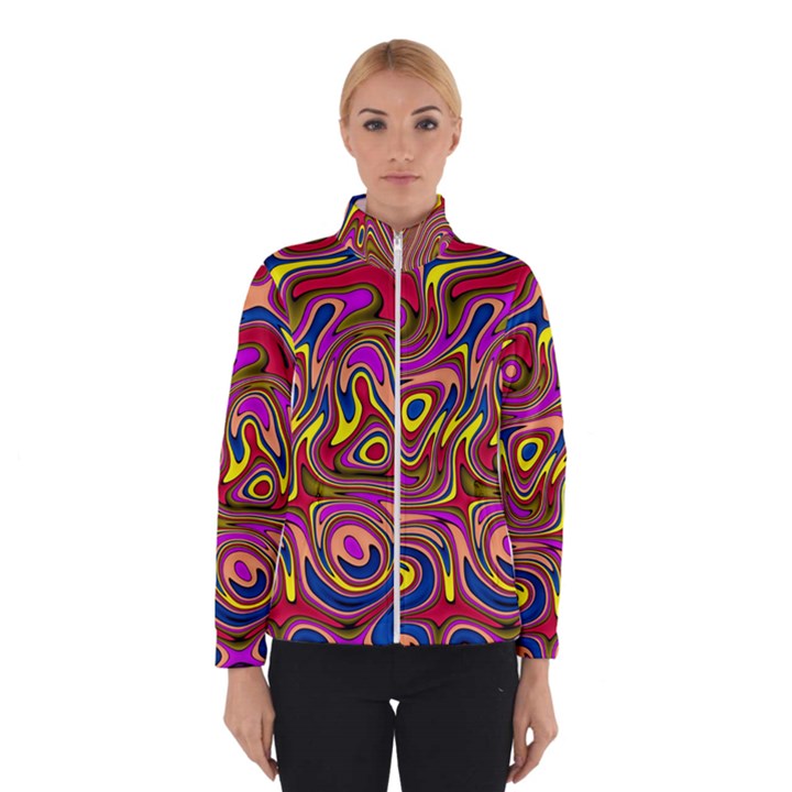 Abstract Shimmering Multicolor Swirly Winterwear